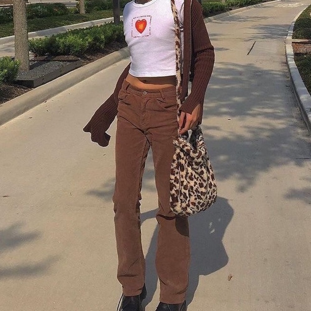 Chocolate brown soft denim jeans